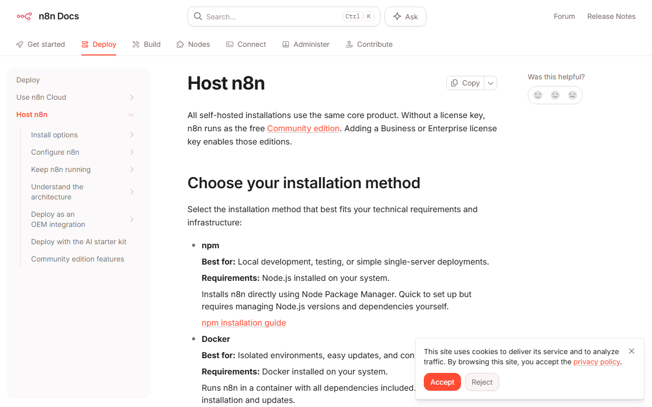 n8n self-hosted server